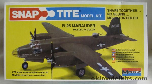 Monogram 1/72 B-26 Marauder, 1101 plastic model kit